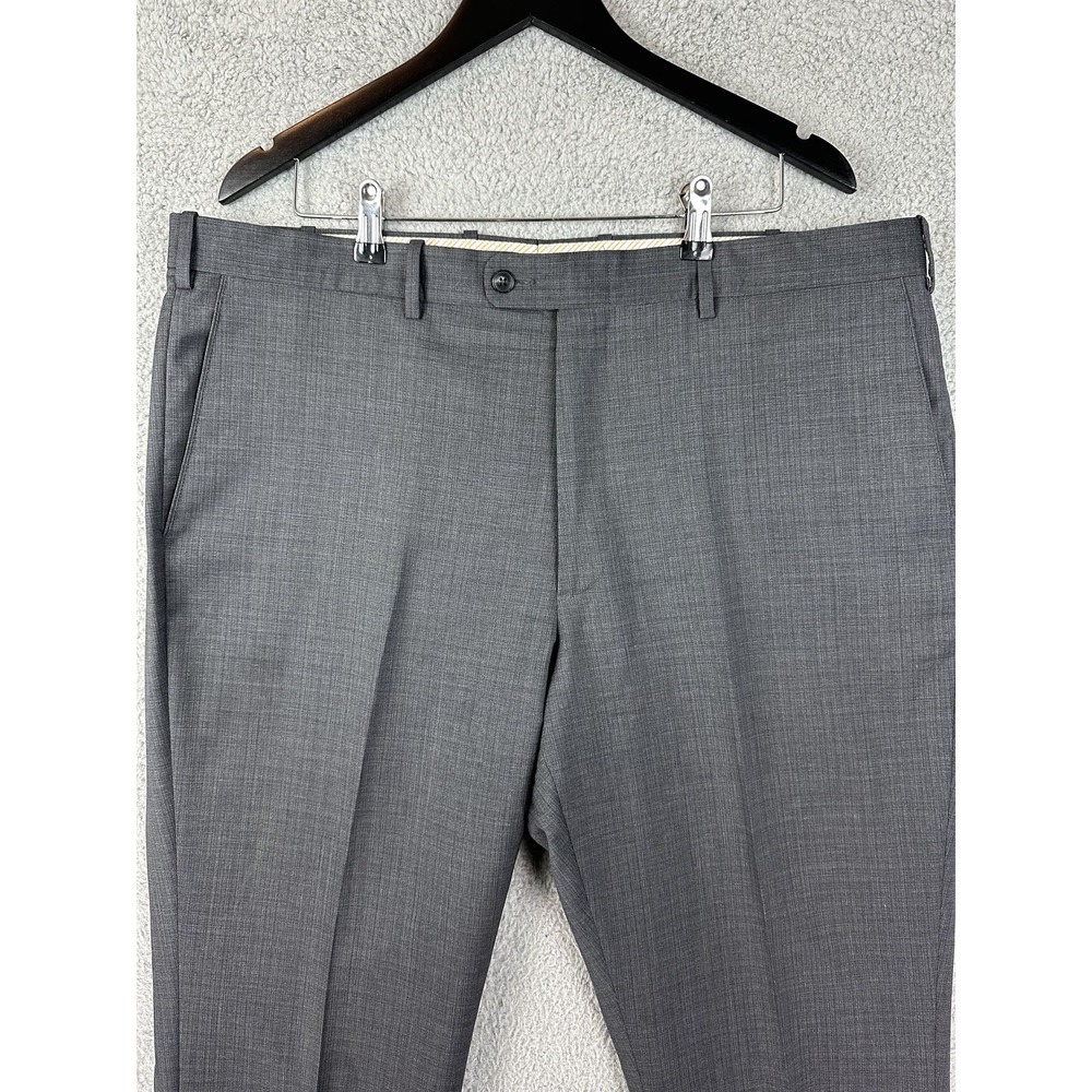JB Britches Pants Mens 40 Grey Torino Dress Wool Made In Italy Flat Front Formal